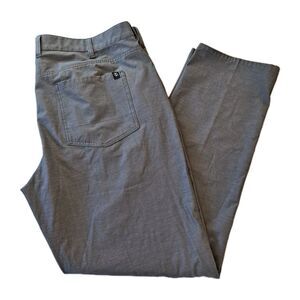 Pro Tour Men's Golf Pants Size 40x32 Gray Flat Front 5-pocket Stretch